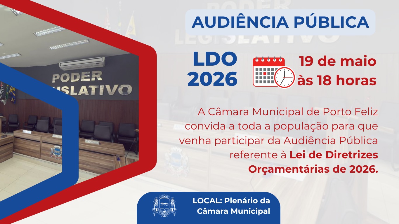 Convite - Audiência Pública para discutir a LDO 2026